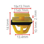 25Pcs Exterior Sill  Body Side Moulding Retainer Clips For Hyundai 87758-35000 Auto Clip Rivet Retainer Fastener