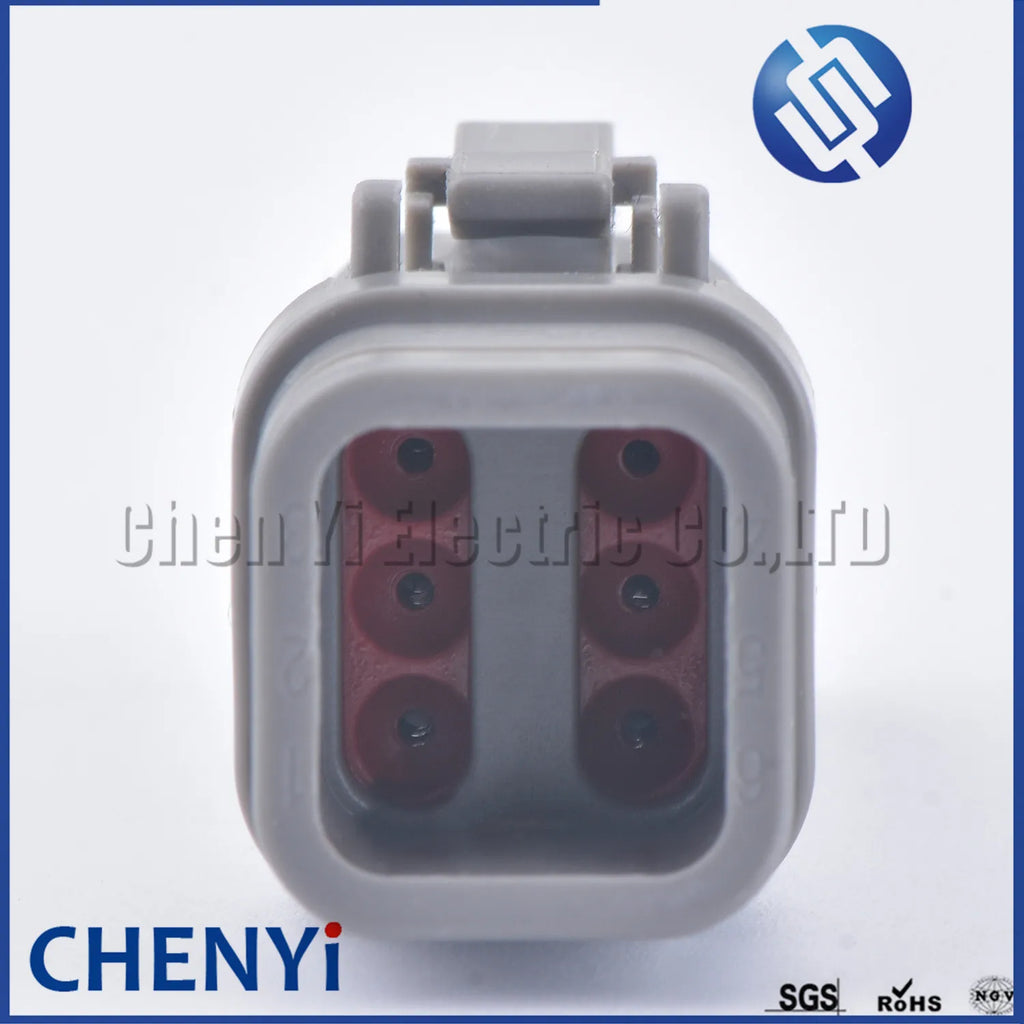 6 Pin DTM Auto Waterproof Wire Connector Grey Socket Plug DTM06-6S-E007 DTM06-6S DTM04-6P ATM06-6S ATM04-6P For Deutsch