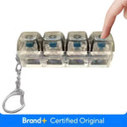 LED Keyboard Key Chain Fidget Toy for Adults Fidget Clicker Decompression Keychains Stress Relief Gadget Interesting Pendant