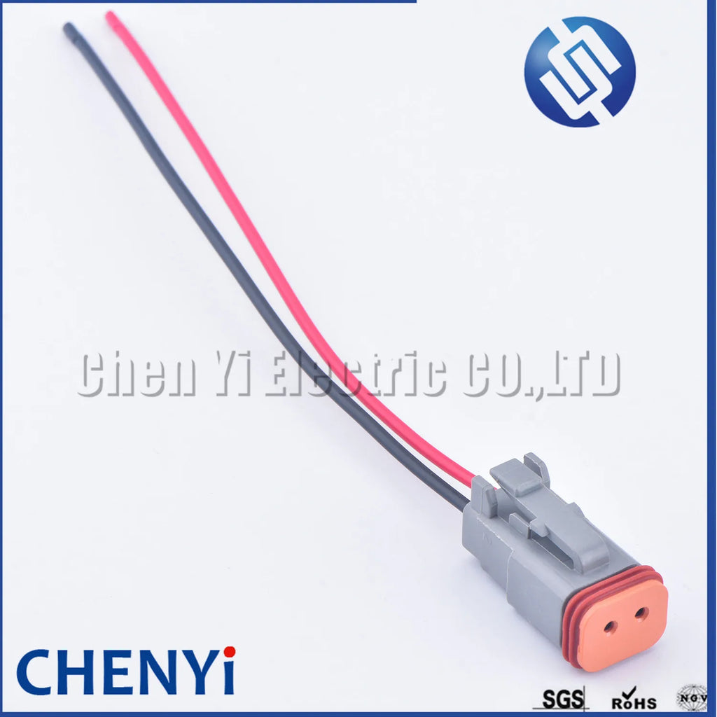 Deutsch DT series 2 Pin male or female Auto Waterproof Connector DT06-2S DT04-2P Automotive Electrical Wire Harness pigtail Plug