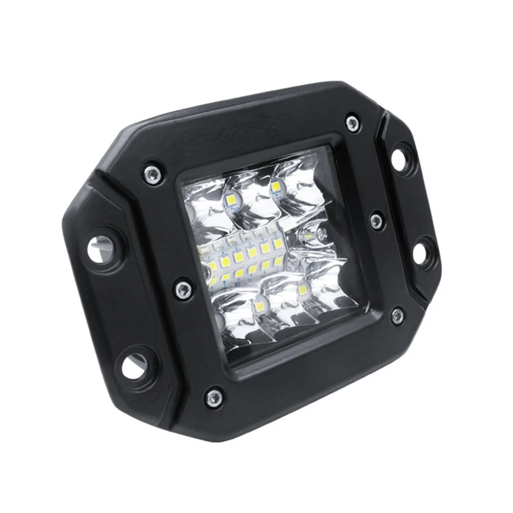 Car LED Work Light Flush Mount Bar OffRoad 12V 24V Spot Flood LED Light Bar LED Daytime Running Lights Car Tuning Accessories