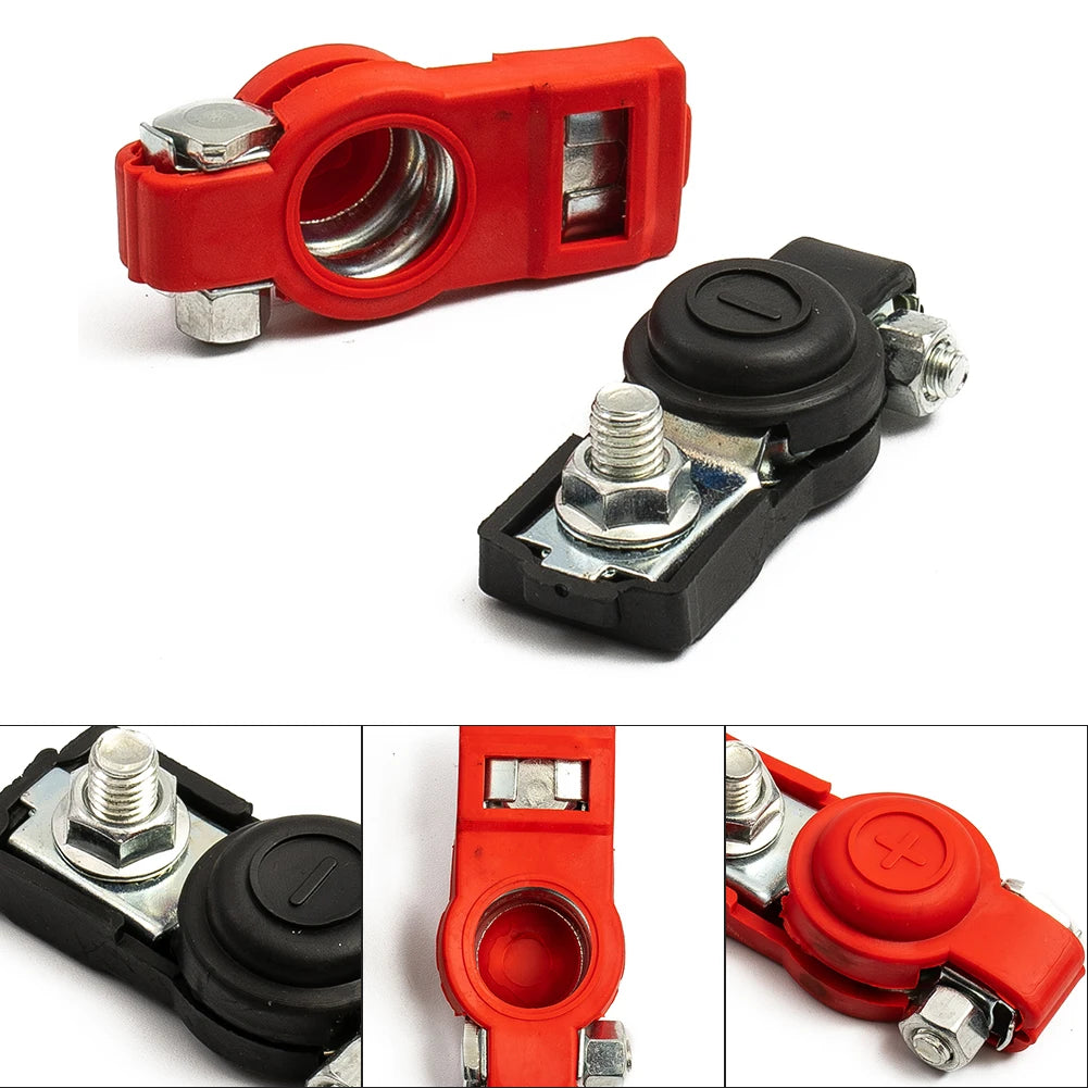 2X Auto Battery Terminal Cable Clamp Negative Positive Top-Post For Toyota Car Cable Connector Battery Main Cable Top Post Clamp
