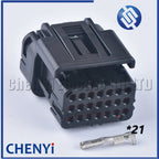 1 set 21 Pin female car Motorcycle scooter ECU ECM PCB connector waterproof plug with Pins 6189-7108 W025-21FAY-B