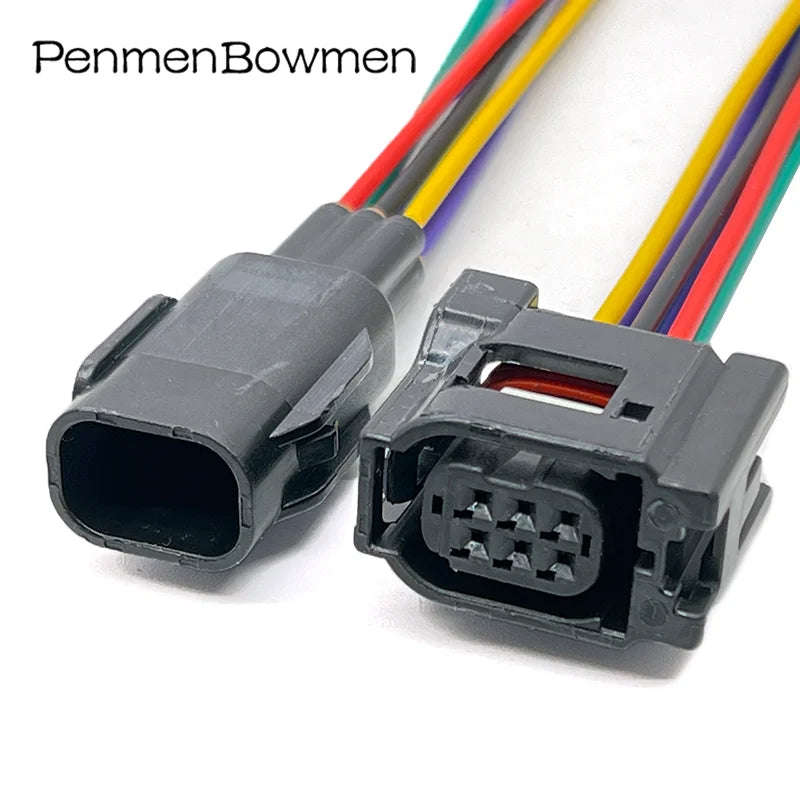 1 Set 6 Pin Auto Reversing Radar Probe Electrical Cable Connectors Wire Harness Plug 12382 6189-1142 6189-7042 For Toyota RAV4 C
