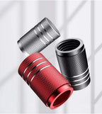 4Pcs Black Silver Car Tire Valve Stems Cap Knurling Style Tire Valve Cap Aluminum Tire Wheel Stem Air Valve Cap for US Schrader