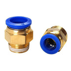 5PCS PC Pneumatic Quick Connector - 4-12mm Push In Fitting for 1/8" 1/4" 3/8" 1/2" BSPT Thread Air Hose & Tube,Industrial Use
