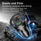 66W USB Type C Fast Charger For Car PD 4 USB Car Quick Charge QC3.0 12/24 V Cigarette Lighter Charger Adapter For iPhone Xiaomi