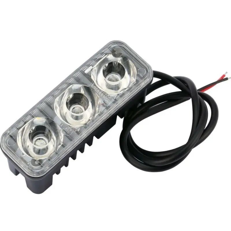 2pcs 3LED Car Work Light DRL Spotlight Super White High Power Waterproof Car Daytime Running Light Fog Lamp Driving Lamp