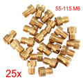 25pcs Carburetor Main Jet 55-115 M6 For Dellorto & For Mikuni 6mm Thread Carburetors Injector Nozzle Main Jet Set