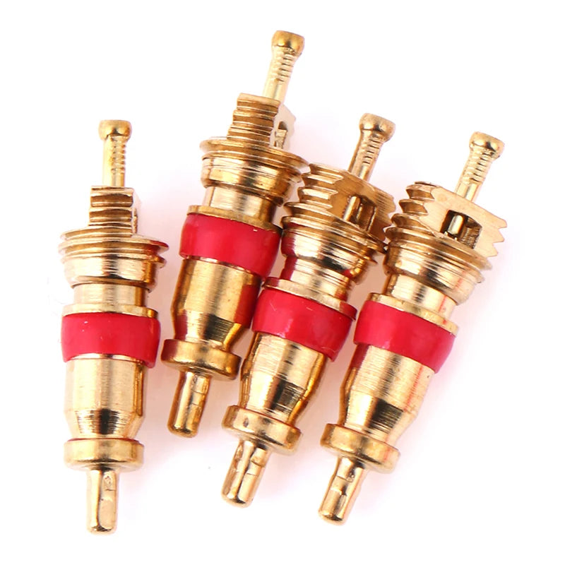 1 Set Tire Valve Service Kit 4 Valve Cores 4 Valve Caps 1 Valve Stem Screwdriver Tire Repair Tool for Car Motorcycle Bus Truck