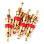 1 Set Tire Valve Service Kit 4 Valve Cores 4 Valve Caps 1 Valve Stem Screwdriver Tire Repair Tool for Car Motorcycle Bus Truck