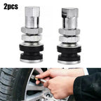 2 Pcs Car Tire Valve Short Stems Tubeless Vacuum Tire Valve Stems Silver Tire Valve Short Stems Auto Replacement Parts