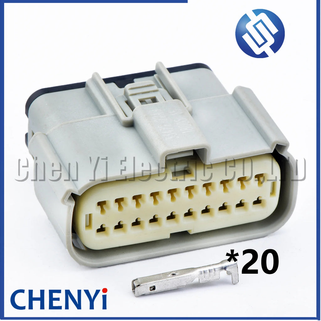 Grey 20 Pin Autowaterproof connector female or male excavator panel Plug With Pins 33472-2749 33472-2249 For JCB