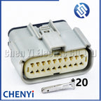Grey 20 Pin Autowaterproof connector female or male excavator panel Plug With Pins 33472-2749 33472-2249 For JCB