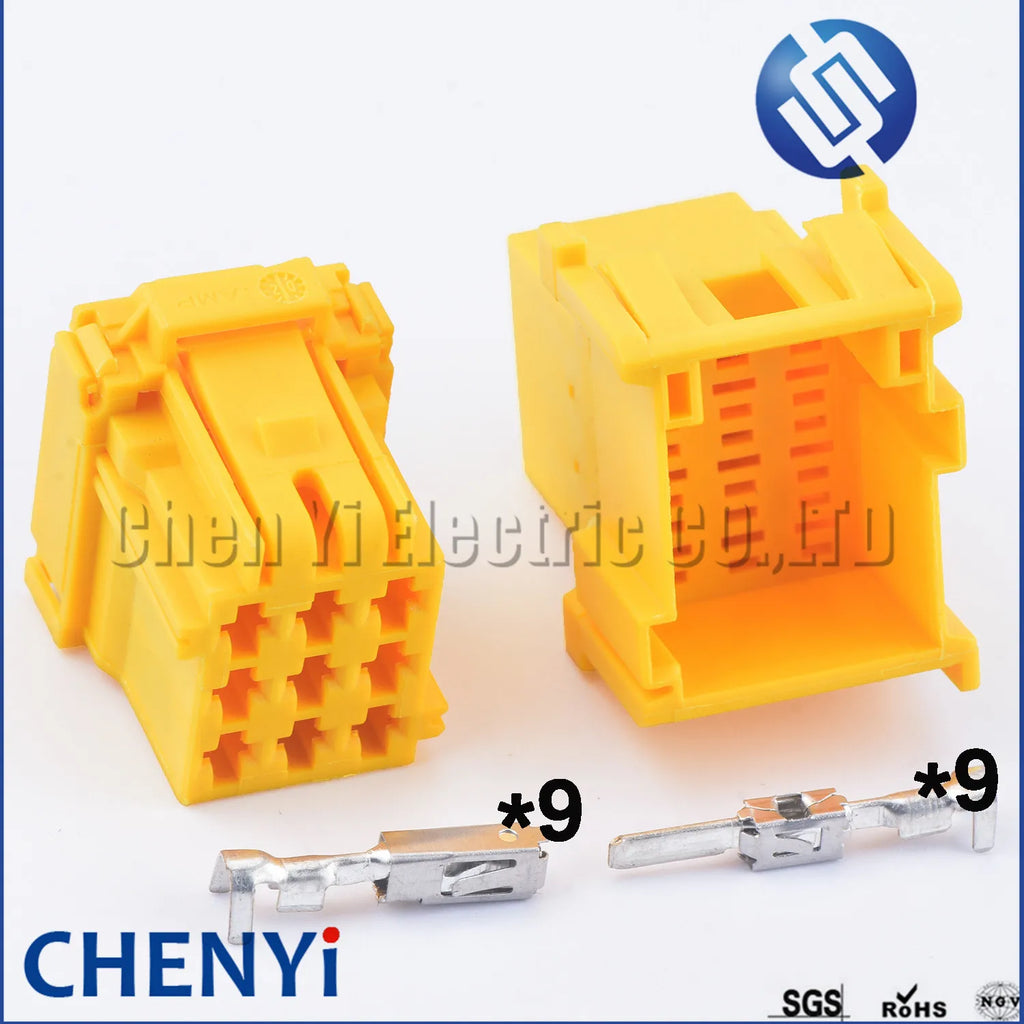 9 Pin/way Automobile power amplifier Connector Automotive Audio Amplifier Plug Wiring Harness Socket 8-968971-1 1-967626-1