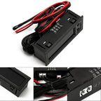 12V 3in1 Vehicle Car Kit Thermometer With Voltmeter With Clock LED Digital Display 3 In 1 Voltmeter Interior Parts