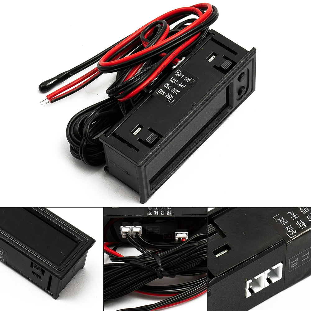 12V 3in1 Vehicle Car Kit Thermometer With Voltmeter With Clock LED Digital Display 3 In 1 Voltmeter Interior Parts