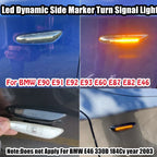 1 Pair Car Dynamic Turn Signal Light LED Side Marker Lamp For BMW E46 E90 E87 X3 E83 X1 E84 X5 E53 E91 E92 E60 E61 E81 E82 E88