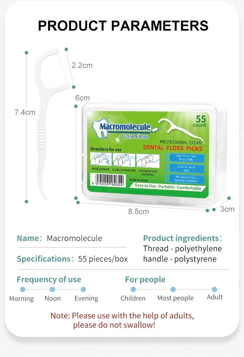 50/150/300/600PCS Ultra-fine Disposable Smooth Dental Floss, Household Toothpick Amagi