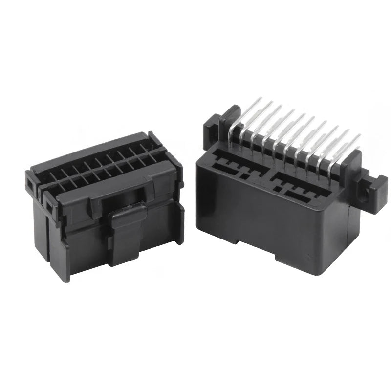 Automotive connector 174055-2 Plug-in 174047-2 20-hole male and female black curved pin sheathed plug