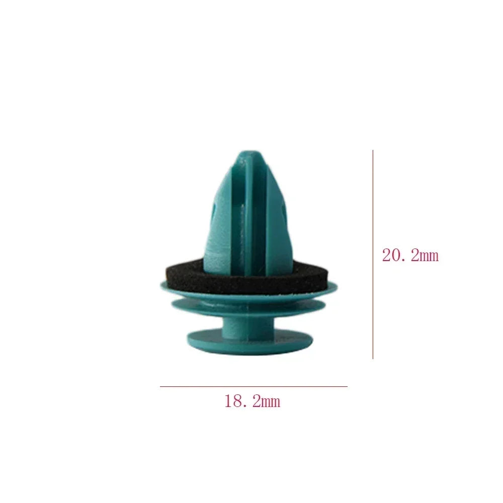 Green Auto Door Panel Clip with Seal Ring Auto Fastener Rivet Bumper Clip Retainer Car Interior Retaining 100/20pcs Amagi