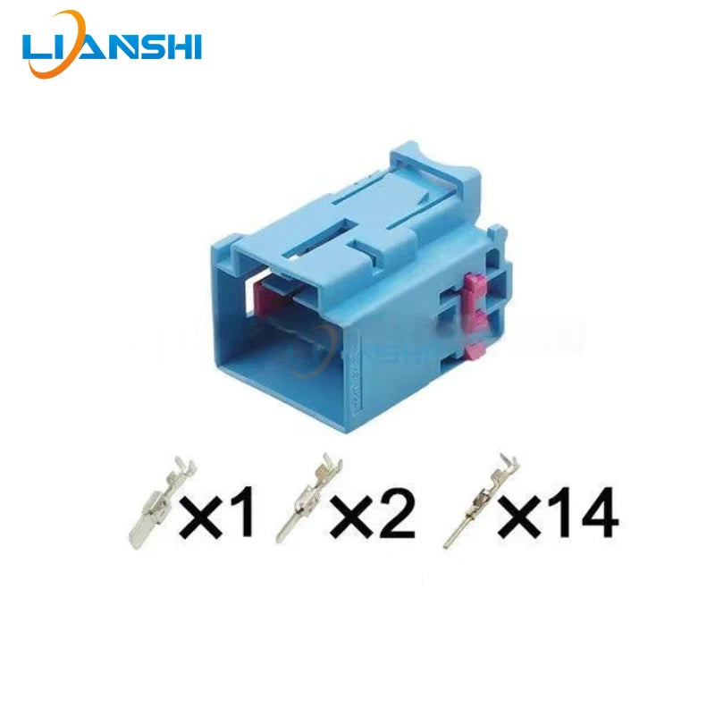 8K0972483D male and female, 4F0972575D, suitable for Volkswagen Audi computer seat plug, 17P blue