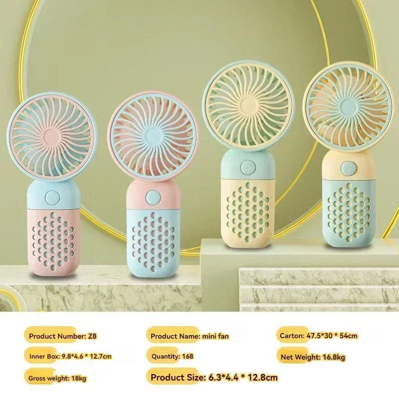 Motorcycle Portable Mini Fan Handheld Fan Lightweight Handy Fan Pocket Size Low Noise Small Electric Student Gift Outdoor Amagi