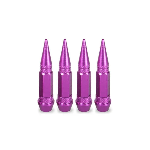 4pcs Premium Aluminum Spike Wheel Stem Caps 45/60mm for Cars Trucks Bikes Motocycles Valve Dust Protection with Edgy Style amagi