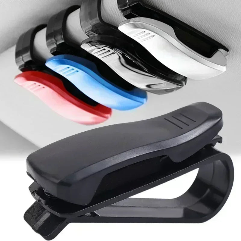 Auto Sun Visor Glasses Box Sunglasses Clip Card Ticket Holder Stand Universal Fastener Case Eyeglasses Car Accessories Amagi