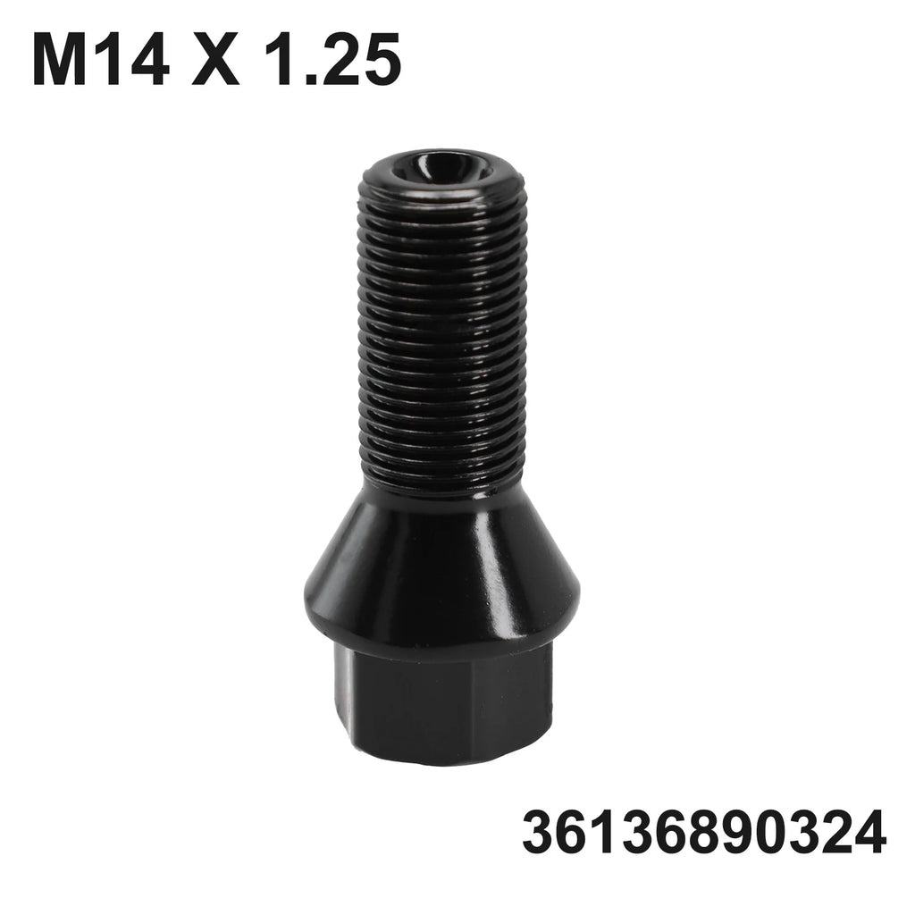 36136890324 For BMW Wheel Nut Stud Bolt tire screws M14 X 1.25 Black F25 X3 E70 X5 Hub bolt rod