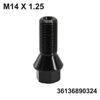 36136890324 For BMW Wheel Nut Stud Bolt tire screws M14 X 1.25 Black F25 X3 E70 X5 Hub bolt rod