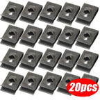 Car Metal Screw Fastener Clips U-Type Clip Anti-rust Iron Sheet Car Motorcycles Screw Buckle Bumper Protection Fastener Clips