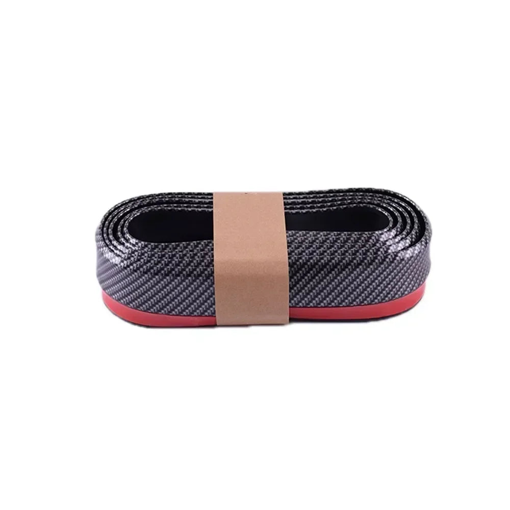 Car Front Bumper Protection Tool Carbon Fiber Strong Adhesive Rubber Universal Front Edge Anti-scratch Protector Amagi