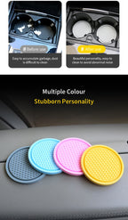 New Bling Rhinestone Cup Holder Drink Pad Interior Decoration Cute Anti-slip Round Durable Mat Coaster Heat Resi Car Accessories