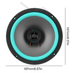 4-6.5 Inch 160W 2-Way Car HIFI Coaxial Speaker Door Audio Music Stereo Tweeter Mid-woofer Full Range Frequency green for Refit