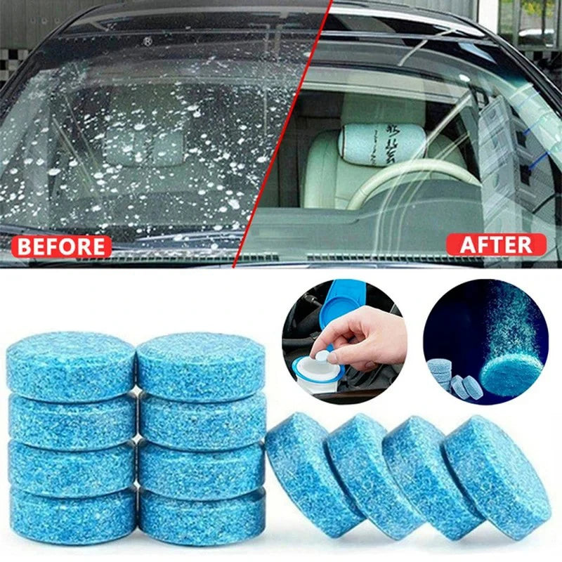 300/10PCs Solid Car Windshield Cleaners Effervescent Tablets Windscreen Window Glass Dust Wiper Car Wash Tool Car Accessories