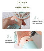 Motorcycle Portable Mini Fan Handheld Fan Lightweight Handy Fan Pocket Size Low Noise Small Electric Student Gift Outdoor Amagi