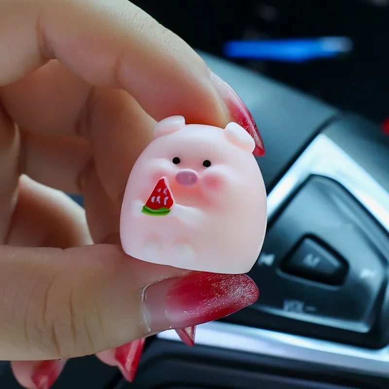 Car Mini Pig Ornaments Auto Center Console DIY Decoration Pendant Cartoon Resin Piglet Home Figurines Miniatures Desktop Decor