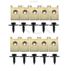 60pc U-Shape Metal Nut/Screw Washers for BMW E46 E92 E90 F10 Car Fender Bumper Cross Head Screws Engine Guard Clip Chassis Sheet