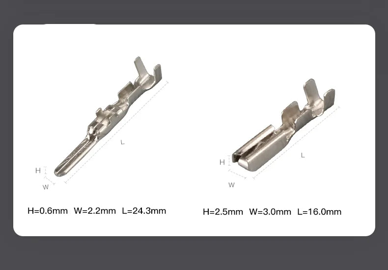 1 Set 2 3 4 6 Pin 2.2mm Auto Reversing Radar Electrical Cable Connectors Waterproof Female Male Wire Harness Plug 6187-2801