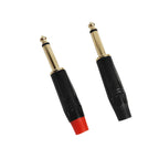 4/10/20PCS 6.3mm Mono Plug to Gold RCA Connector, Coaxial AV Audio Video Solder Adapter for Speaker, Amplifier, Mixer,PC DIY Use