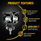Bright LED Electric Lamp 2pcs Ultra Bright LED Electric Lamp - Yellow and White Color for Auto Motorcycle Working Light Amagi