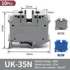 Premium Brass UK Screw Clamp Connector for Wiring, DIN Rail - Mounted,UK1.5N, 2.5B, 3N, 5N, 6N, 10N, 16N, 25N, 35N, 50N