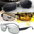 Available Trendy Flat Top Square Photochromic Glasses Stylish Sports Eyewear for Car Running Driving Vacation Travel and Fishing