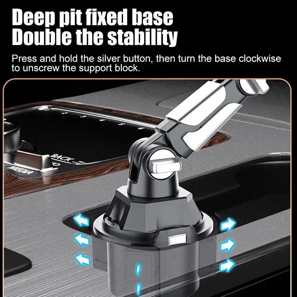 Magnetic Cup Holder Phone Mount for Car - Universal Phone Holder Stand, One-Hand Operation, Hands-Free Car Mount Holder Amagi
