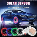 4 LED 13 Mode Car Auto Waterproof Solar Energy Flash Wheel Tire Rim Led Light Lamp Color Automobile Burst Flashing LED Amagi
