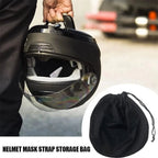 1pc Helmet Protective Drawstring Helmet Bag Pocket Black Dust Proof Helmet Bag Plush Soft Drawstring Pocket Helmet Storage Bag