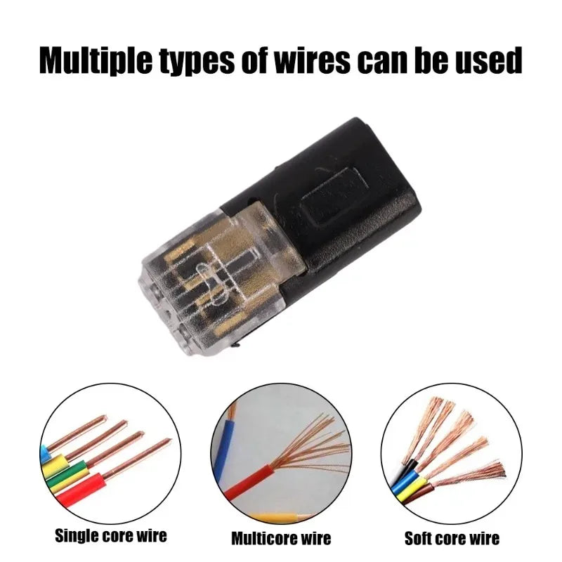 2 Pin Way Plug Wire Cable Snap Connectors Waterproof Electric Wire Double-Wire Plug-In Connector with Locking Buckle