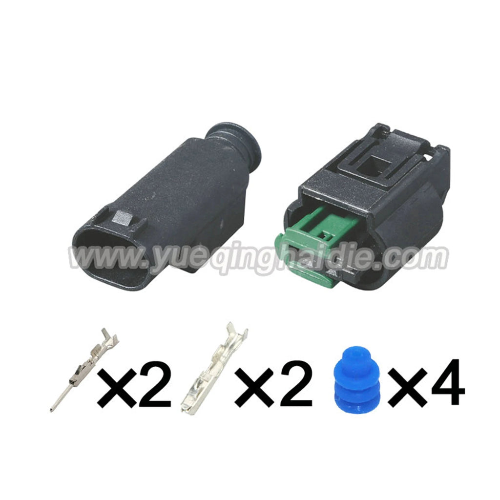 AMP 2 Pin Connector 0.6mm Male Female Connectors Auto AC Assembly Terminal Wire Harness Plug Socket 7-967570-4 968405-1