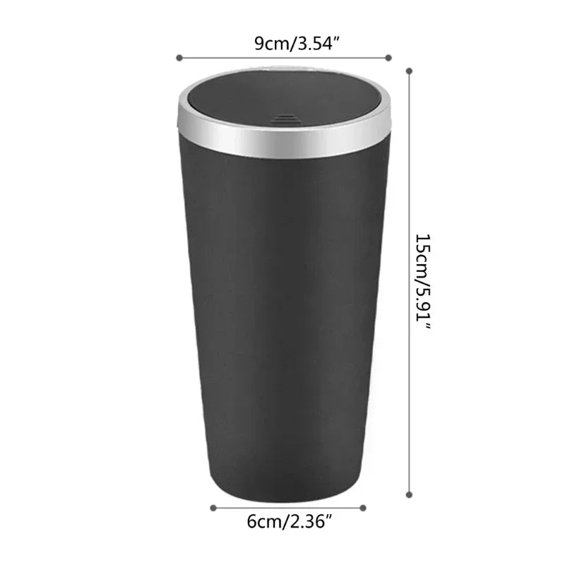 Auto Garbage Bin Ashtray Leak-proof Car Cup Holder Trash Can with Cover Storage Box Bucket Waterproof Acessory Amagi